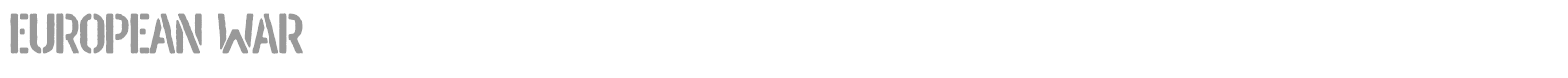European War font preview